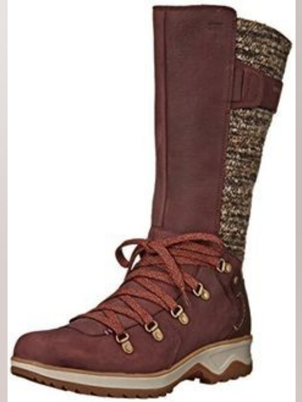 Merrell Eventyr Peak Leather Waterproof Winter Hiking burgundy boots
